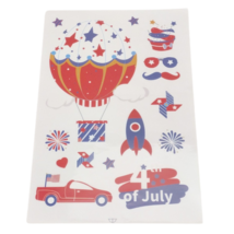 4th of July Independence Day Window Cling Stickers Hot Air Balloon Singl... - $5.17