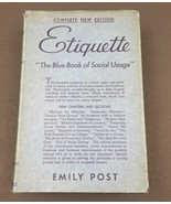 Emily Post&#39;s Etiquette: The Blue Book of Social Usage 1940 New Edition 1... - $23.75