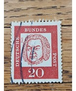 Germany Stamp Johann Sebastian Bach 20pf Used 829 - $1.35 CAD