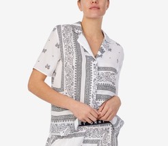 DKNY Womens Short Sleeve Top,White,Large - £50.21 GBP
