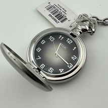 Unused Relic Pocket Watch Men Half Hunter Silver Quartz Japan Analog New... - $603.30 MXN