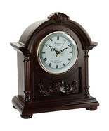 Bedford Clock Collection Wood Mantel Clock with Chimes - £70.74 GBP