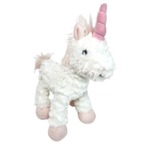 First Impressions White + Pink Unicorn Stuffed Animal Plush Toy Soft Macy&#39;s 2017 - £29.61 GBP