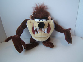 Looney Tunes 12&quot; Taz Plush Tasmanian Devil Stuffed Animal With Tags Six Flags - £12.11 GBP