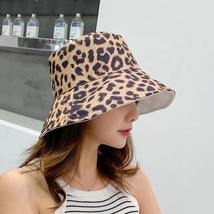 Unisex Reversible Leopard Print Bucket Hat - £8.01 GBP