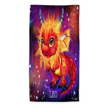 Cute microfiber beach towel fantasy art leo lil dragon thumb200