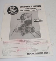 Honda Model 3254 CWH High Pressure Power Washer Operator&#39;s Manual - £6.26 GBP