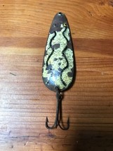 Vintage Solid Brass Custom Hand Painted Sparkle Spoon Fishing Lure 5&quot; - £11.73 GBP