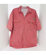 Columbia PFG Short Sleeve Fishing Shirt Vented Men&#39;s XL Salmon / Pink - $24.37 CAD