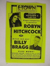 Robyn Hitchcock Billy Bragg Affiche Robin - $13.48