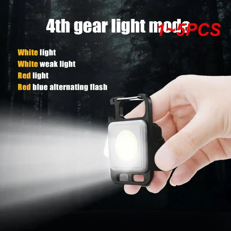 1~5PCS New Mini Pocket Keychain LED Light Фонарик Ultra Light Outdoor Camping - £9.40 GBP+