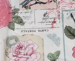 Flannel Back Vinyl Tablecloth 60&quot; Round, BIRD, FLOWERS, BUTTERFLIES &amp; PO... - $15.83