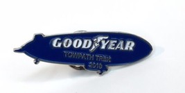 2018 TOWPATH TREK Goodyear Blimp Blue Enamel Pin Airship Zeppelin Silver... - $15.00