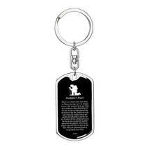 Firefighter&#39;s Prayer Swivel Keychain Dog Tag Engraved 18k Gold - £59.09 GBP