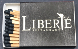 VTG 1995 Liberte Restaurant Elka Gilmore Matchbook Matchbox Liberté SF CA - £7.46 GBP