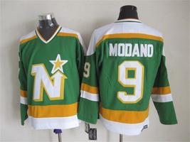 Stars #9 Mike Modano Jersey Old Style Uniform Green - £39.16 GBP