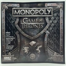  2018 Monopoly Game of Thrones Instruction Manual: Part Only  - £3.90 GBP