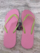 Chatties Size 10.5 Pink And Green Flip Flops - £7.81 GBP