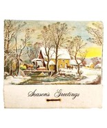 Hyatt Hotel Currier And Ives Christmas Vintage Matchbook Unstruck Fort W... - $373.69 MXN