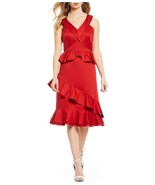 NEW Gianni Bini Red Ruffled Midi Dress Size 6 - $48.99