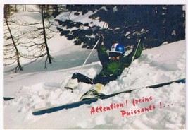 France Postcard Snow Of Champions Skiing - £2.95 GBP