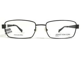 Jones New York J340 GUNMETAL Eyeglasses Frames Grey Rectangle Full Rim 56-18-140 - £29.93 GBP