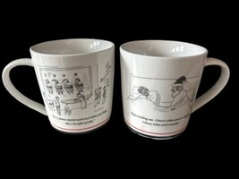 Set of 2 New Yorker Cartoon Santa Mugs 2001 Michael Maslin 1991 Danny Sh... - $24.74
