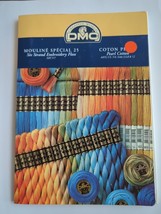 DMC Creative World  Color Card Sampler  w/ Cotton Thread Framed Advertising - £37.63 GBP