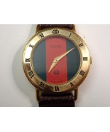 Gucci 3000L Red/Green Dial Gold Women&#39;s Wristwatch - $241.53 CAD