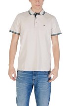 Jack & Jones Men Polo Beige Designer Shirt Logo 2025 Collection - $36.80