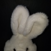 MTY International White Easter Bunny Rabbit Plush Carrots Feet Green Bow Stuffed - £23.31 GBP