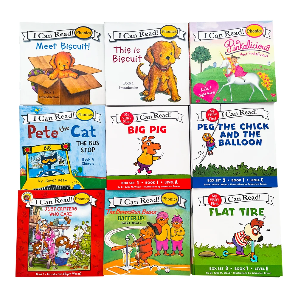 12 Books/Set I Can Read English Picture Story Educational Booklets Learning Toys - £15.84 GBP