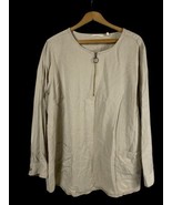 Soft Surroundings Tunic Size 2X Zip Front Tencel Lyocell Lagenlook Minimalist - $65.09