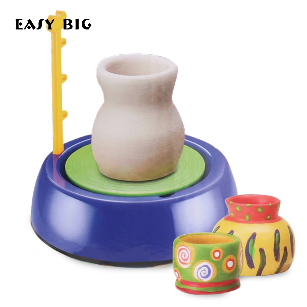 EASY BIG Children DIY Modeling Clay Tools Electric Rotary Handmade Ceramic - £33.39 GBP