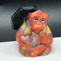 Franklin Mint Alphabet Thimble figurine friend forest Letter umbrella orangutan - £15.87 GBP