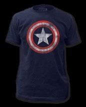 Marvel Captain America Distressed Logo Men&#39;s T-shirt *Officially Licensed* - £16.33 GBP