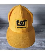 CAT Diesel Power Patch Snapback Hat Louisville Mfg Co Yellow Trucker Vin... - £30.79 GBP