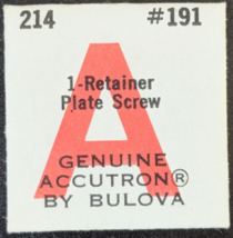 NOS Genuine Bulova ACCUTRON Wristwatch 214 Part # 191 - Retainer Plate S... - $9.40