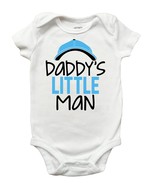 Daddy&#39;s Little Man Shirt, Daddy&#39;s Little Man Onesie, Fathers Day Shirt f... - £7.97 GBP