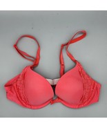 Victorias Secret Very Sexy Push-up Bra 32A Lace Bow Pink Coral - $13.99