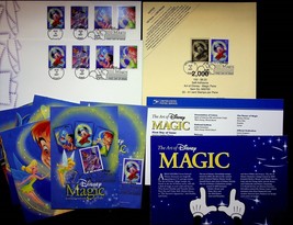 Art Of Disney Magic 2007 Walt Disney Lot FDC First Day Postcards Covers - $9.85