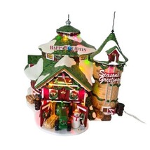Department 56 Snow Christmas Village Happy Holidays Barn 55394 Retired Vintage - £47.40 GBP