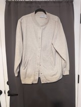 Blair Women’s Jacket Large Gray Lightweight Bomber Snap Button Vintage 5... - $13.86