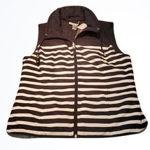 Christopher &amp; Banks Blue and White Striped Outdoor Vest Size Medium M - £21.83 GBP