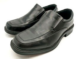 Mens 8M Dexter Comfort Memory Foam Slip-On Black Oxford Loafers Some Wear - £8.68 GBP