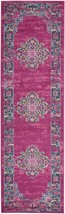 8' Fuchsia Power Loom Runner Rug - $2,120.93 MXN