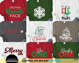 Christmas SVG Bundle, Winter SVG, Snowflake SVG, Grinch svg, Merry Christmas  - £3.92 GBP