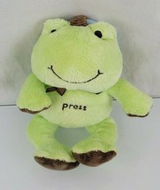 Child of Mine Green Press Frog Stuffed Plush Baby Ring Link Clip On Toy Musical - £23.73 GBP