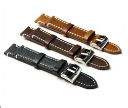 Great Decoration 23MM 24MM Genuine Leather Watch Band Strap Bracelet - £8.87 GBP