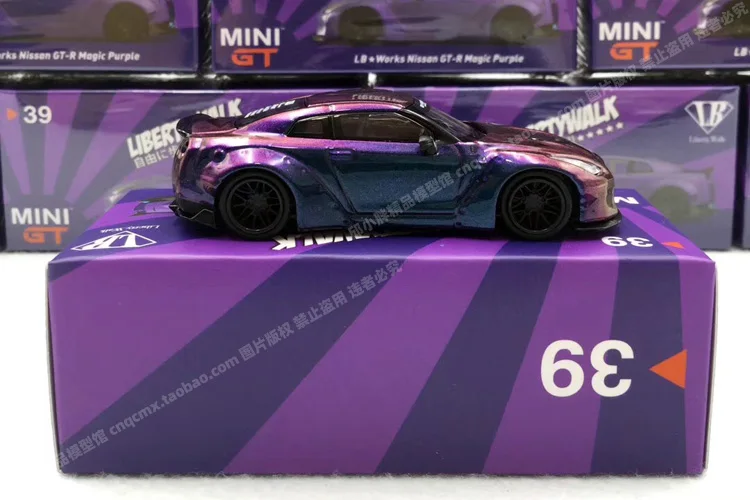Play MINI GT alloy car model 1:64 Nissan Skyline GTR R35 LB wide body Japanese v - £65.53 GBP
